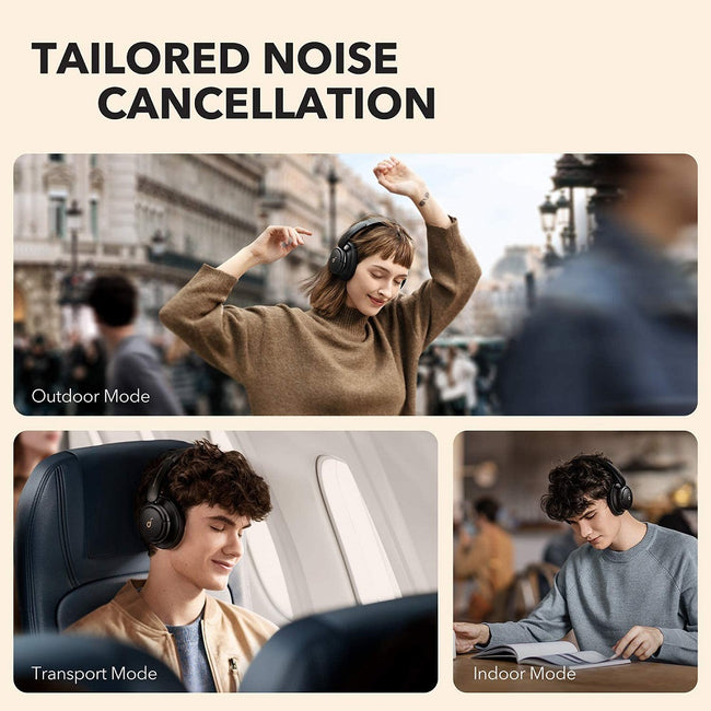 Soundcore by Anker Life Q30 Hybrid Active Noise Cancelling Bluetooth  Headphones with Multiple Modes, Hi-Res Sound, Custom EQ via App, 40H  Playtime